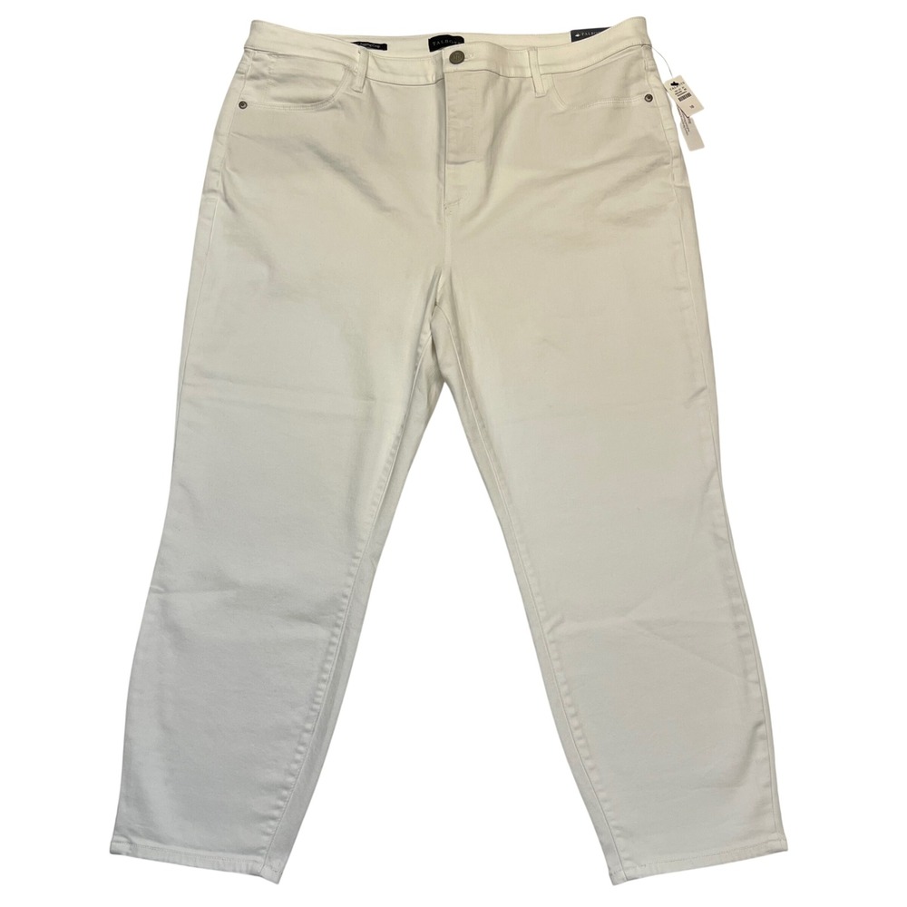 Talbots White Jegging Crop High Waist Skinny Leg Slimming Pants NWT‎ Size 18
